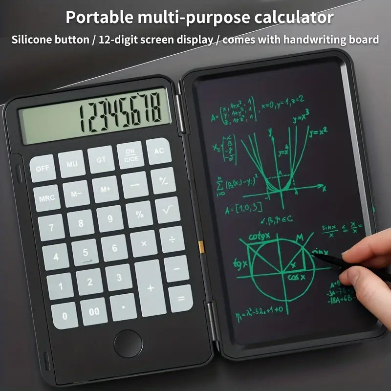 LCD Calculator with Writing Pad reusable writing pad