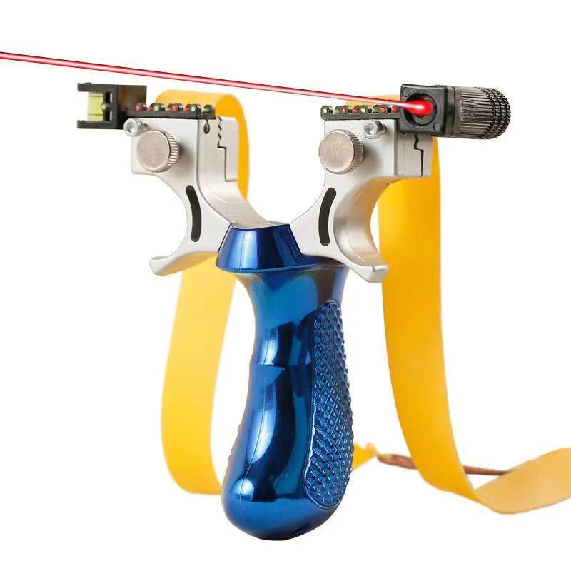 Outdoor Slingshot with laser sight yellow