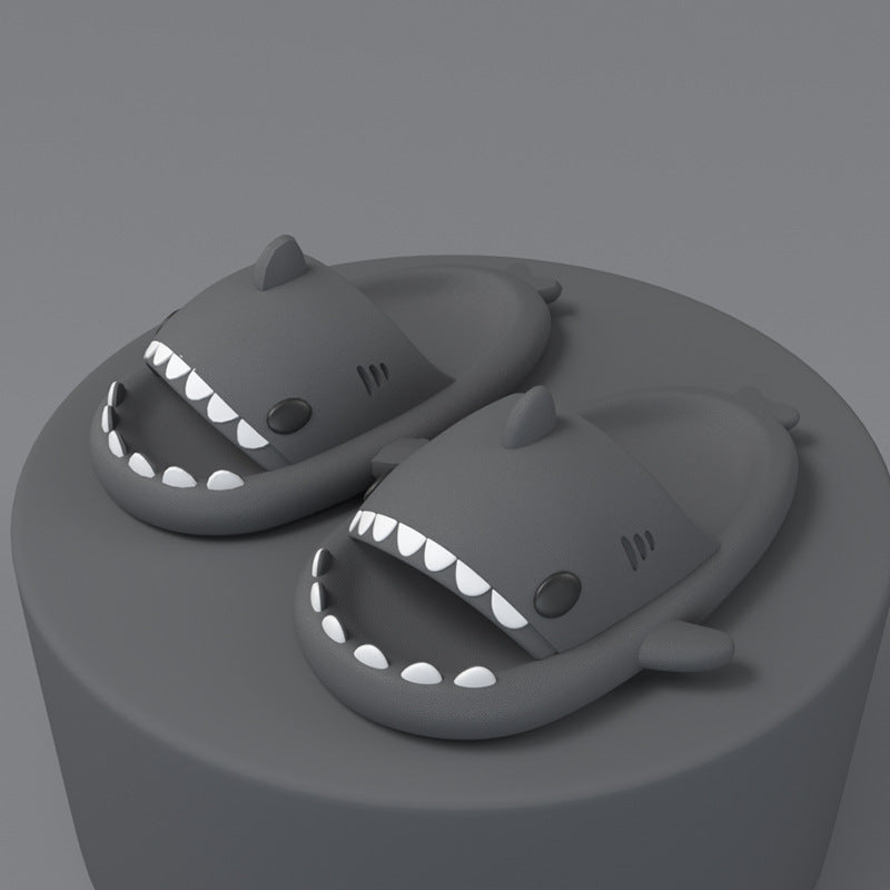 Cute cartoon shark slippers with thick sole