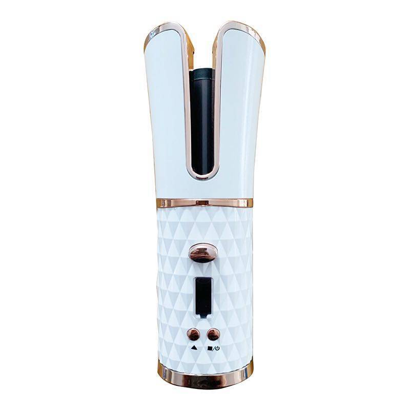 Cordless automatic hair curler with adjustable heat settings