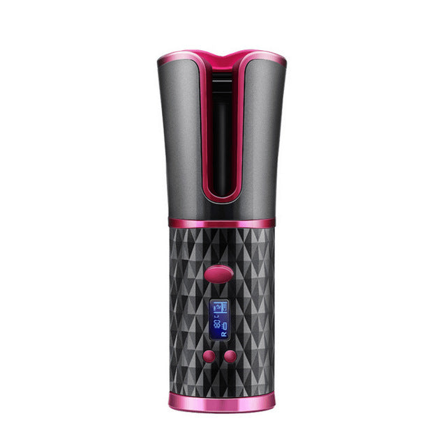 Portable cordless automatic hair curler