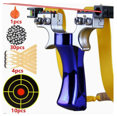 Outdoor Slingshot with laser sight blue