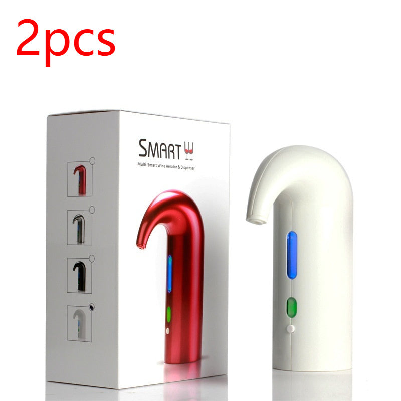 Electric Wine Pourer – Automatic Wine Decanter & Aerator with red and white design, perfect for effortless wine serving.