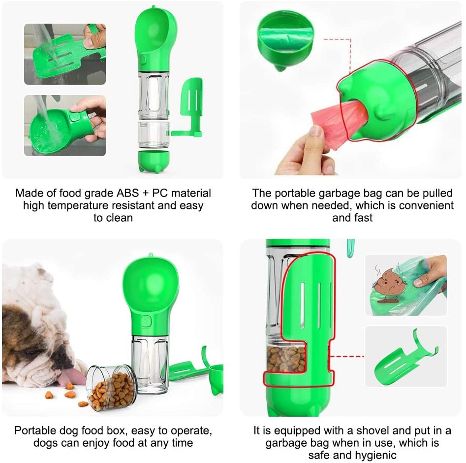 Portable dog water bottle for dogs on the go