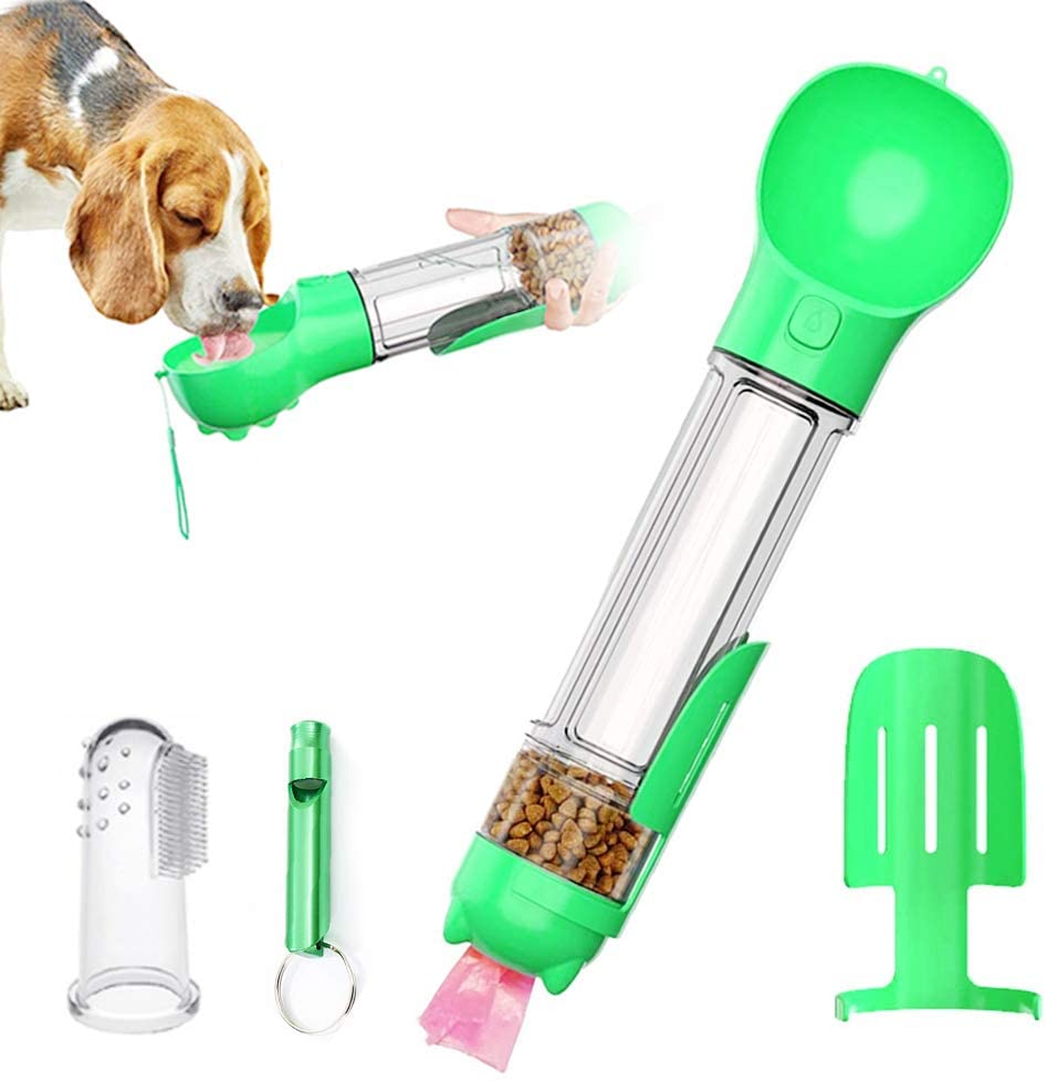 Portable dog water bottle for walks and travel