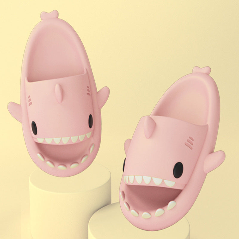 Funny cartoon shark slippers with thick sole