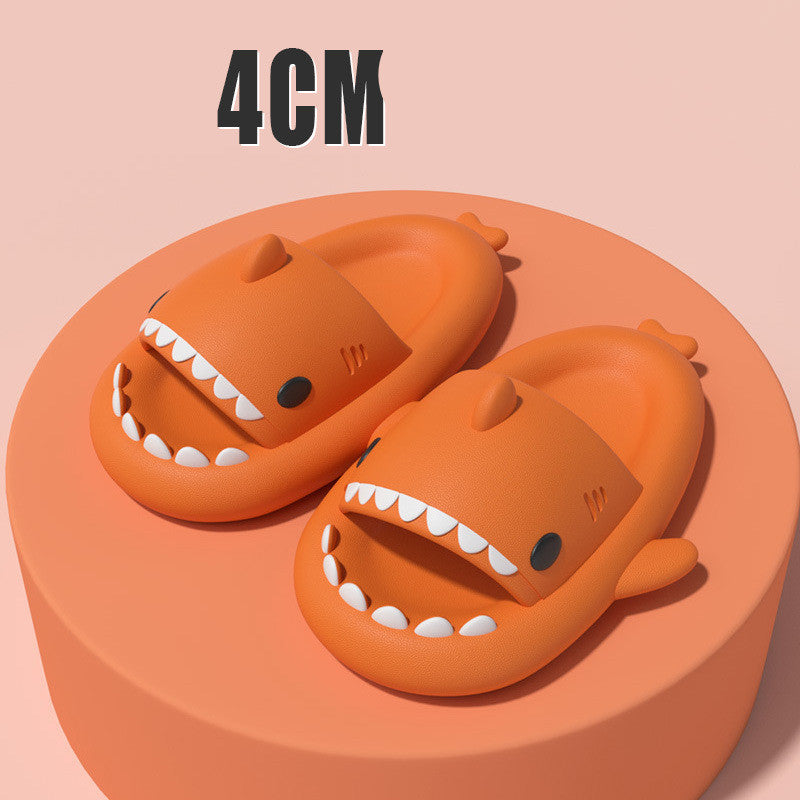 Cute cartoon shark slippers with thick sole