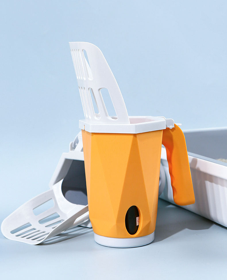 Cat litter box scoop for easy pet waste cleaning