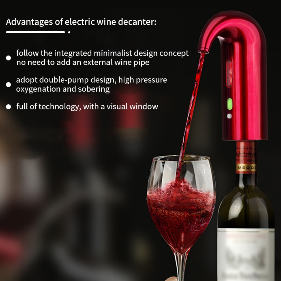 Wine pump attached to compatible bottle