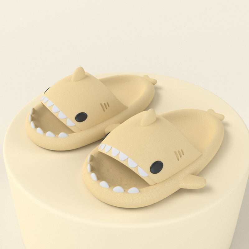Soft EVA cartoon shark slippers for indoor and outdoor wear