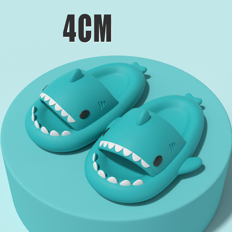 Cartoon shark slippers with anti-slip sole