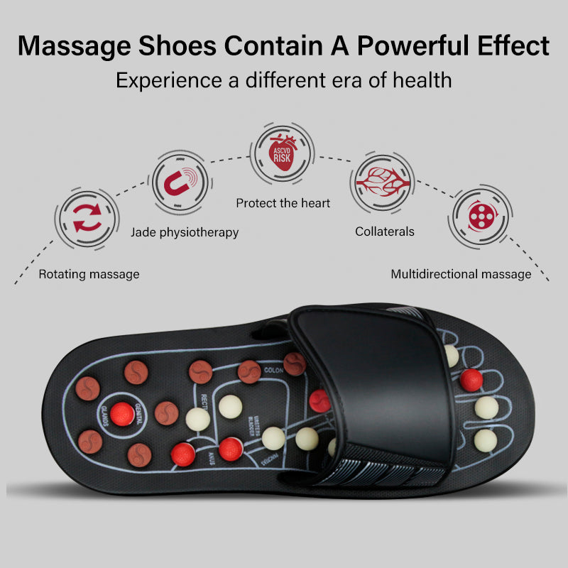 Acupressure slippers with adjustable pressure points