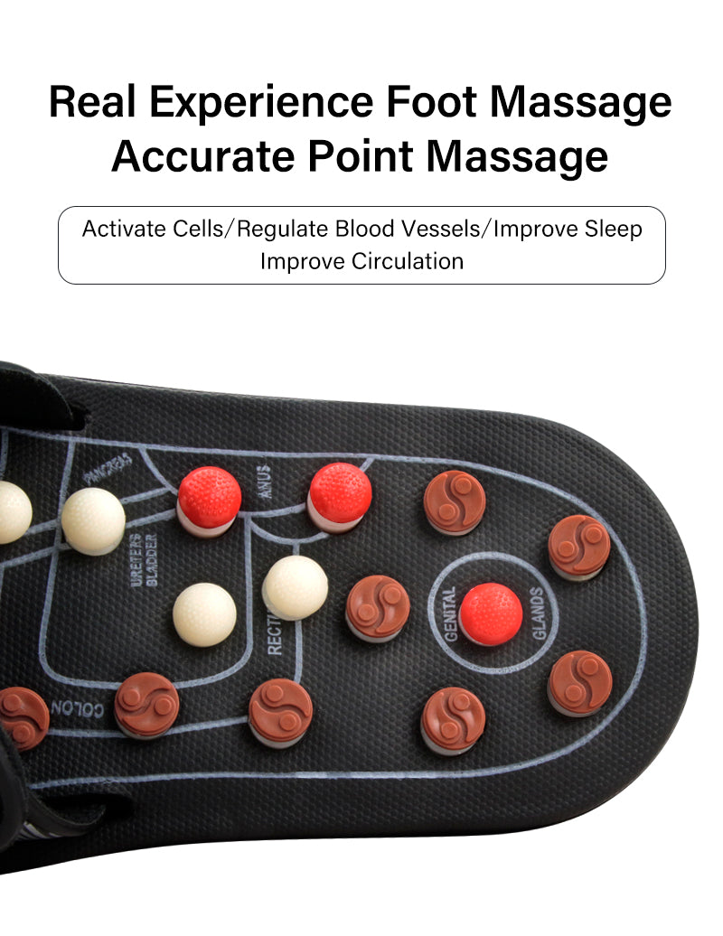 Acupressure slippers with adjustable straps