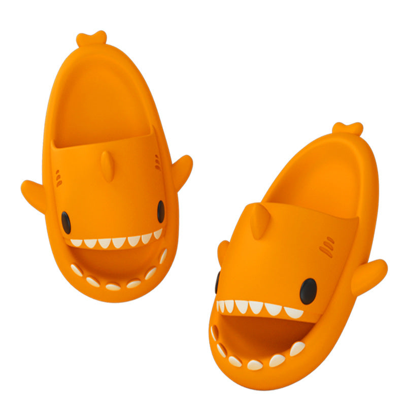 Soft EVA cartoon shark slippers for indoor wear