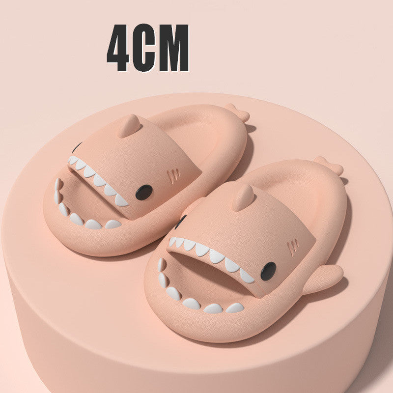 Soft EVA cartoon shark slippers for indoor wear