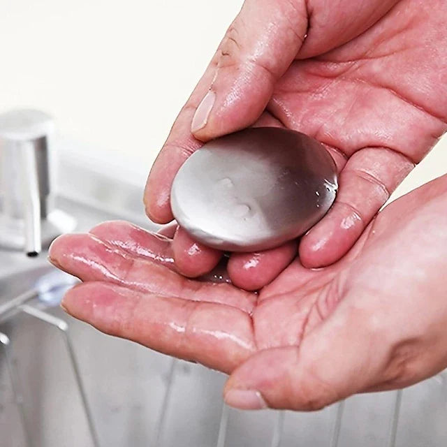 Stainless steel soap for kitchen odour removal