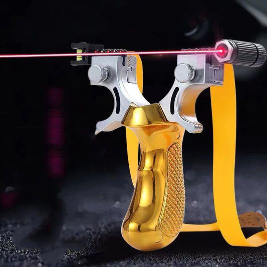 Outdoor Slingshot with laser sight black