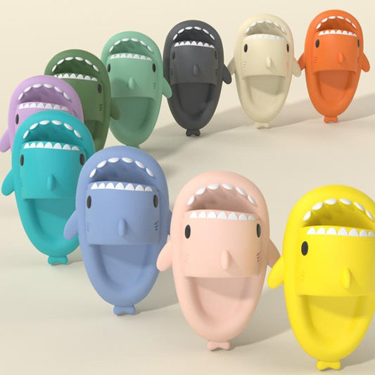 Cartoon shark slippers soft EVA design