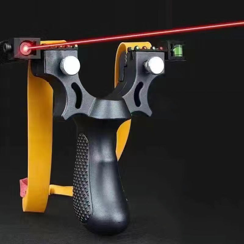 Outdoor Slingshot with laser sight gray